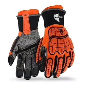 Guantes extricacion impacto tpr con proteccion de nudillos, palma reforzada y diseño ergonomico para rescate