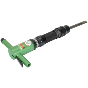 Martillo neumático ATEX industrial en ángulo mostrando empuñadura ergonómica