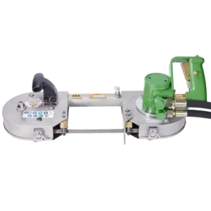 Sierra de cinta ATEX industrial para corte seguro de tuberías, cadenas y acero en entornos explosivos