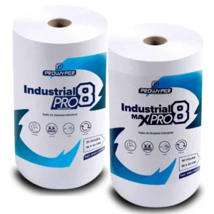 Paño sin pelusa Industrial Pro 8 y Max Pro 8 de Prowyper en rollo precortado para limpieza industrial reutilizable