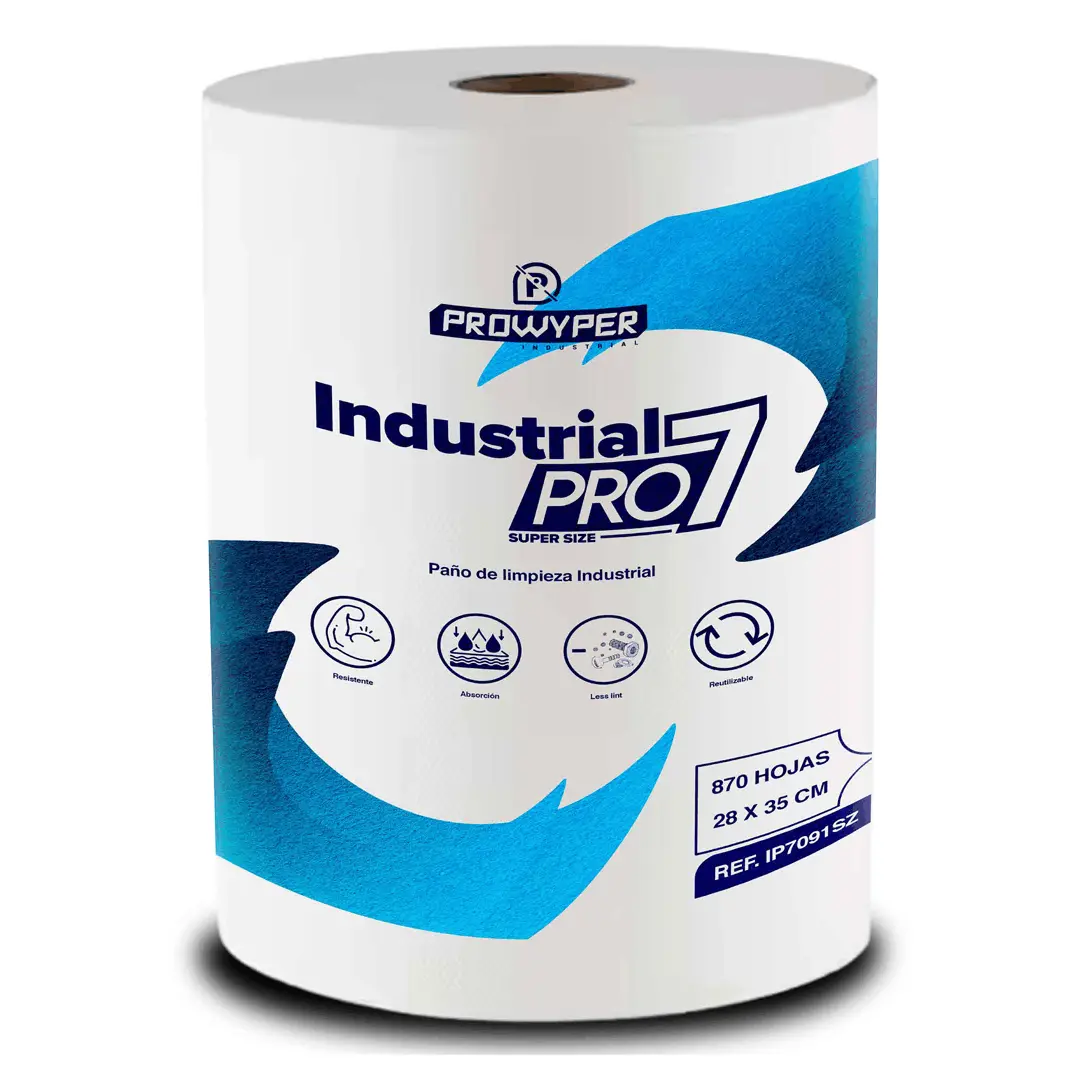 Paños industriales lisos 870 hojas PROWYPER PRO7 SUPER SIZE para procesos delicados