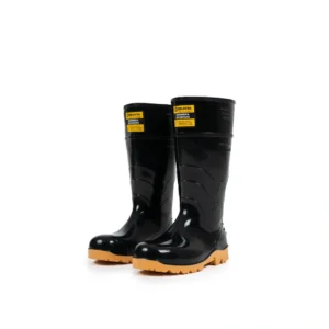 Par de botas dieléctricas PVC industriales Robusta con suela antideslizante amarilla