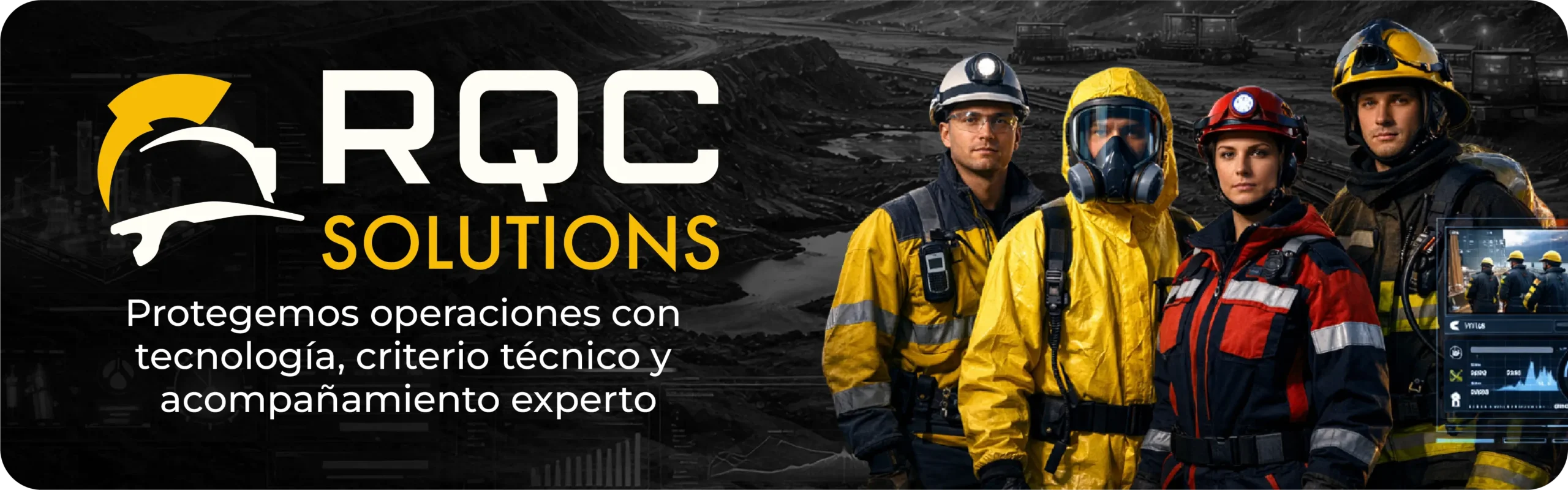 Equipo de RQC Solutions en operación crítica con enfoque en seguridad industrial y respuesta a emergencias
