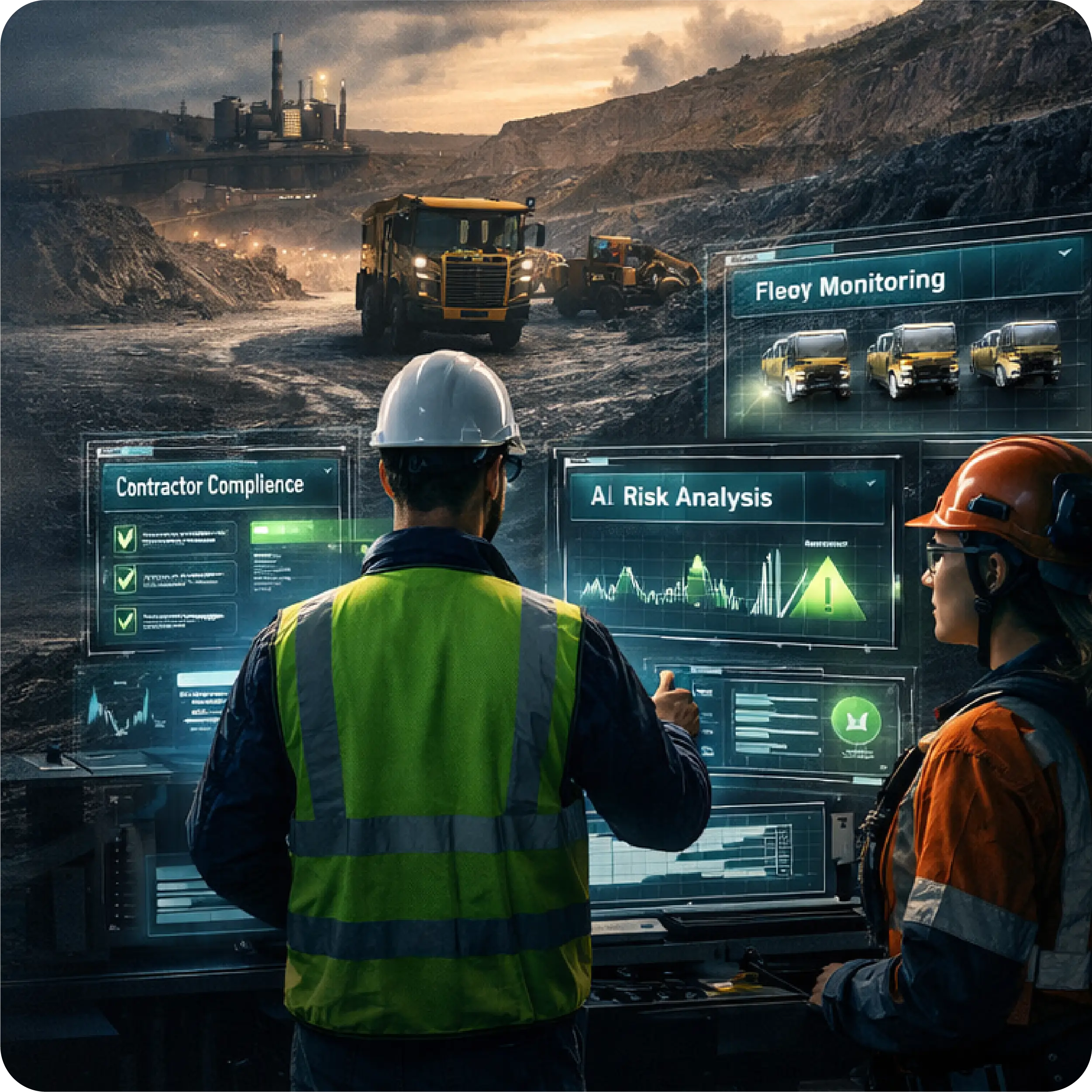 Software SST con IA para gestión de riesgos, contratistas y monitoreo operativo en una operación industrial