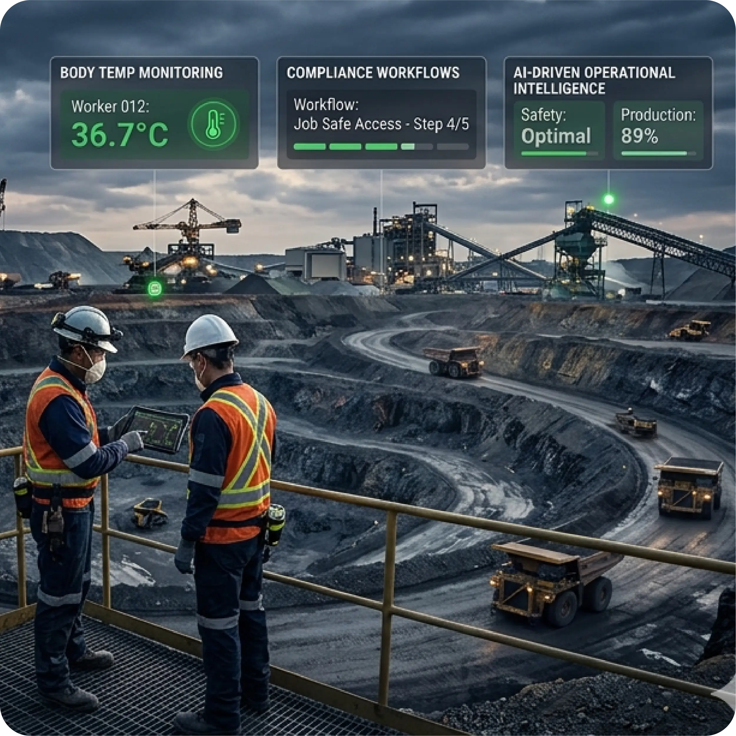 Software SST con IA para monitoreo operacional, cumplimiento y análisis de riesgos en minería