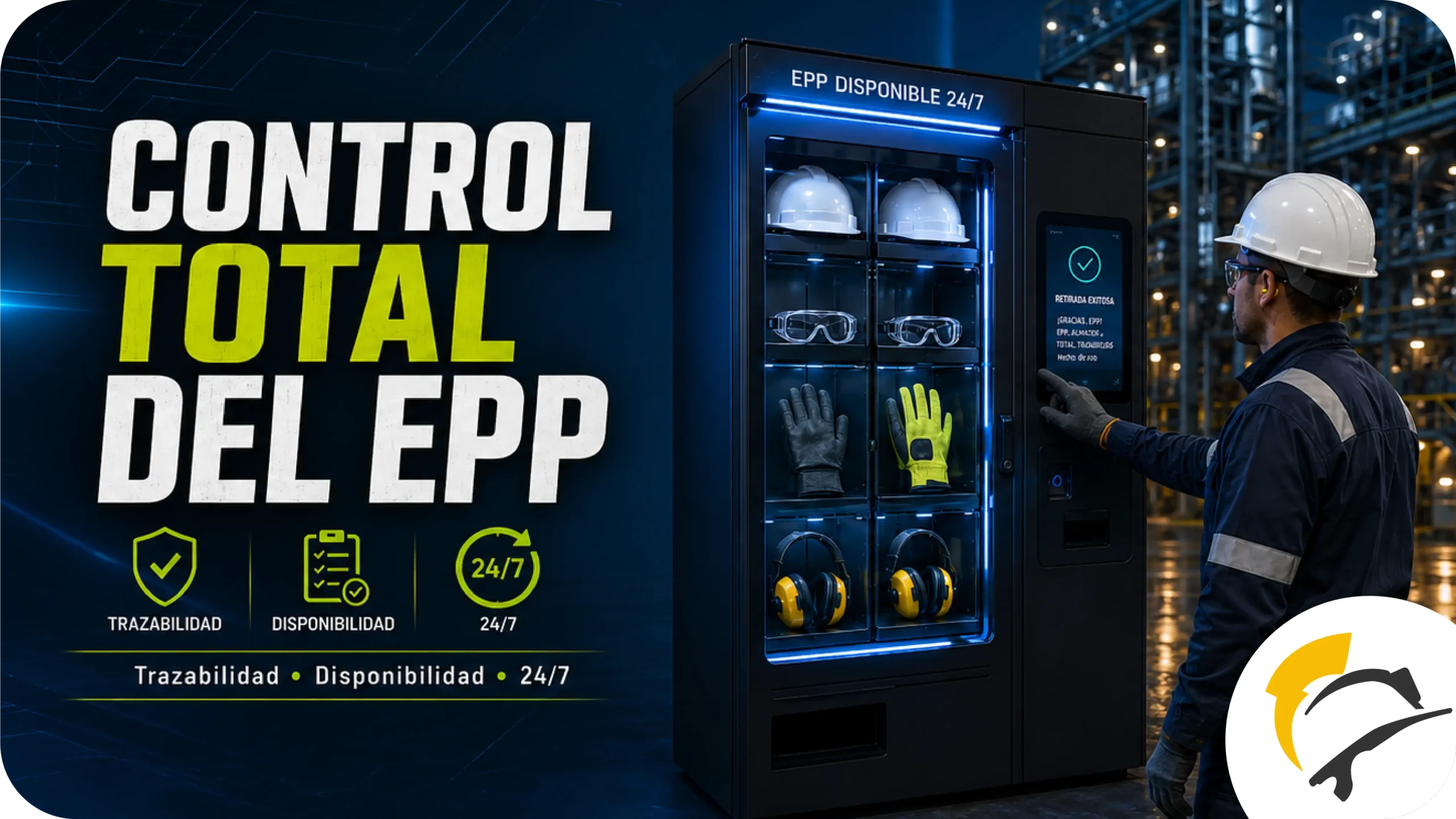 Máquinas expendedoras de EPP para control industrial