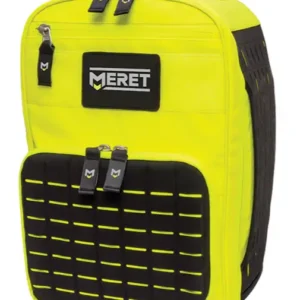 Mochila táctica médica modular MERET amarilla con panel MOLLE frontal y cierres reforzados