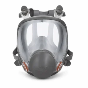 Respirador cara completa 3M con visor amplio y diseño frontal para protección industrial