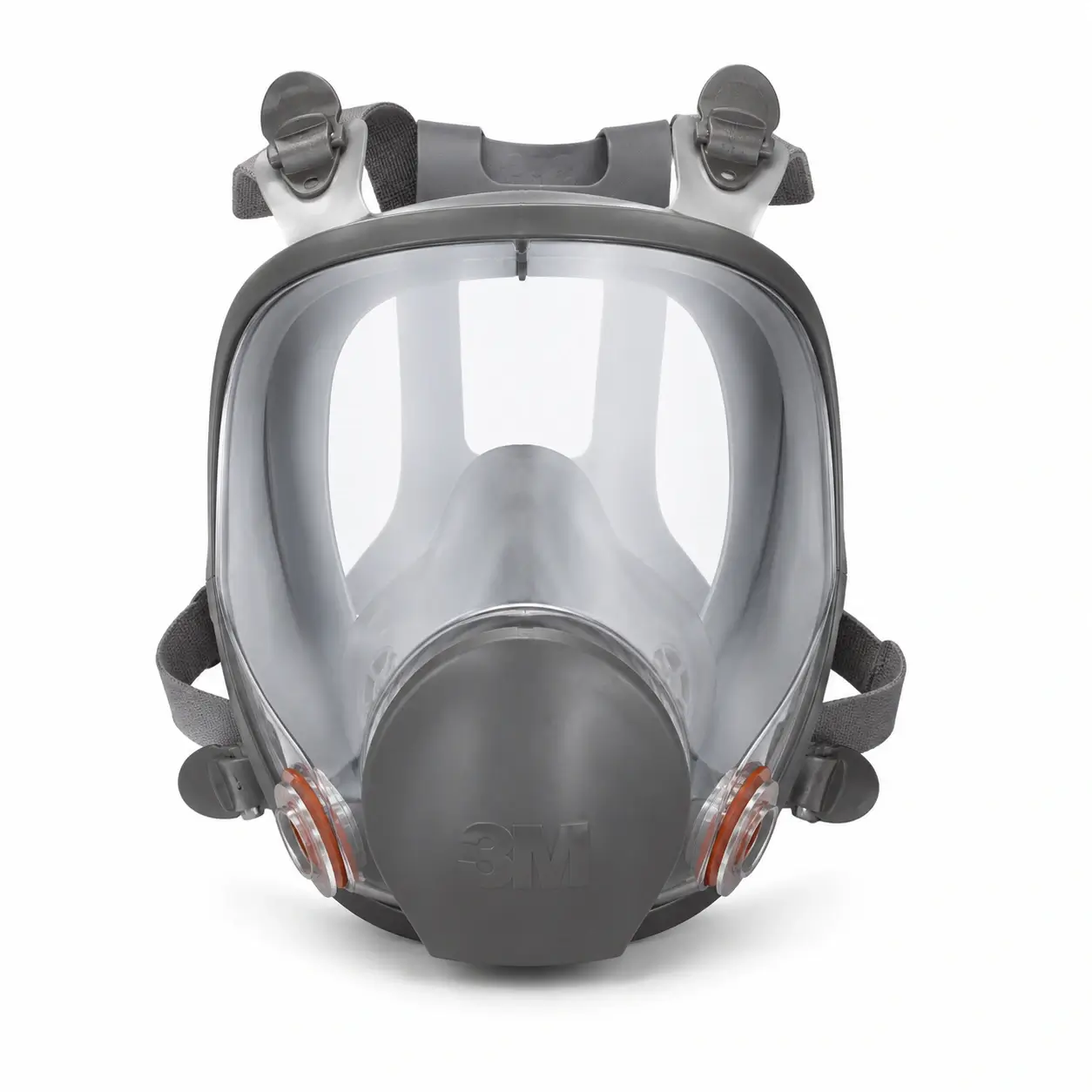 Respirador cara completa 3M con visor amplio y diseño frontal para protección industrial