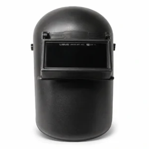 Careta soldadura visor levantable LIBUS negra vista frontal para protección facial industrial