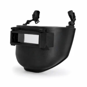 Careta soldar casco Libus tipo abatible adaptable a casco en fondo blanco