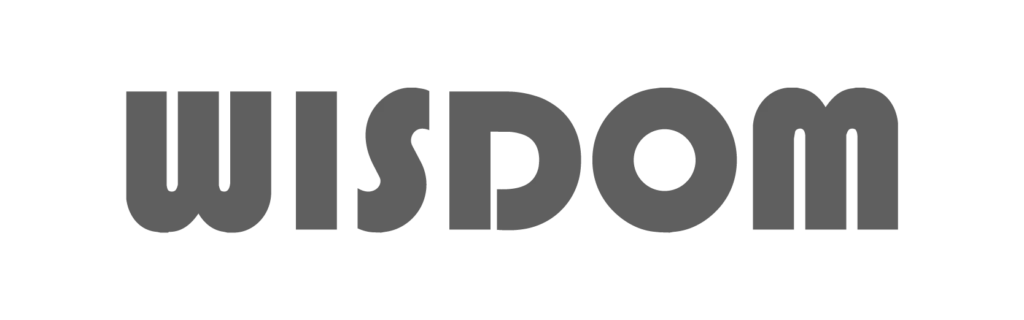Logo WISDOM, marca de lámparas mineras para iluminación industrial