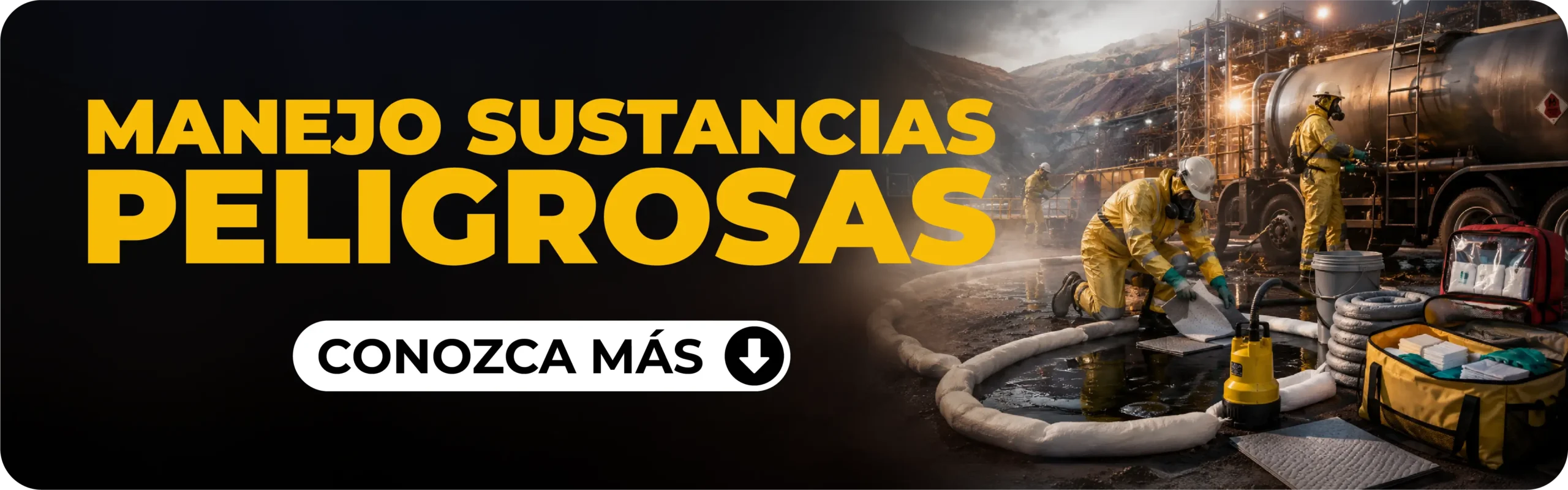 Manejo de sustancias peligrosas con respuesta HazMat y control de derrames en minería y petróleo