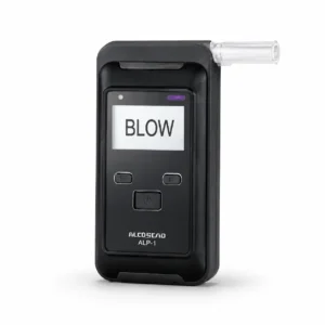 Alcoholímetro digital profesional ALP-1 para control laboral con Bluetooth, cámara y descarga de datos.