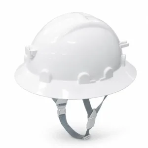 casco de seguridad minero WISDOM blanco vista lateral para trabajo industrial y minero