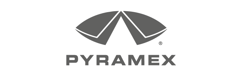 Logotipo de Pyramex, marca de Equipos de Protección Corporal para seguridad industrial