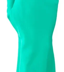 Guantes químicos en nitrilo AlphaTec Solvex 37-175 con marcación técnica visible