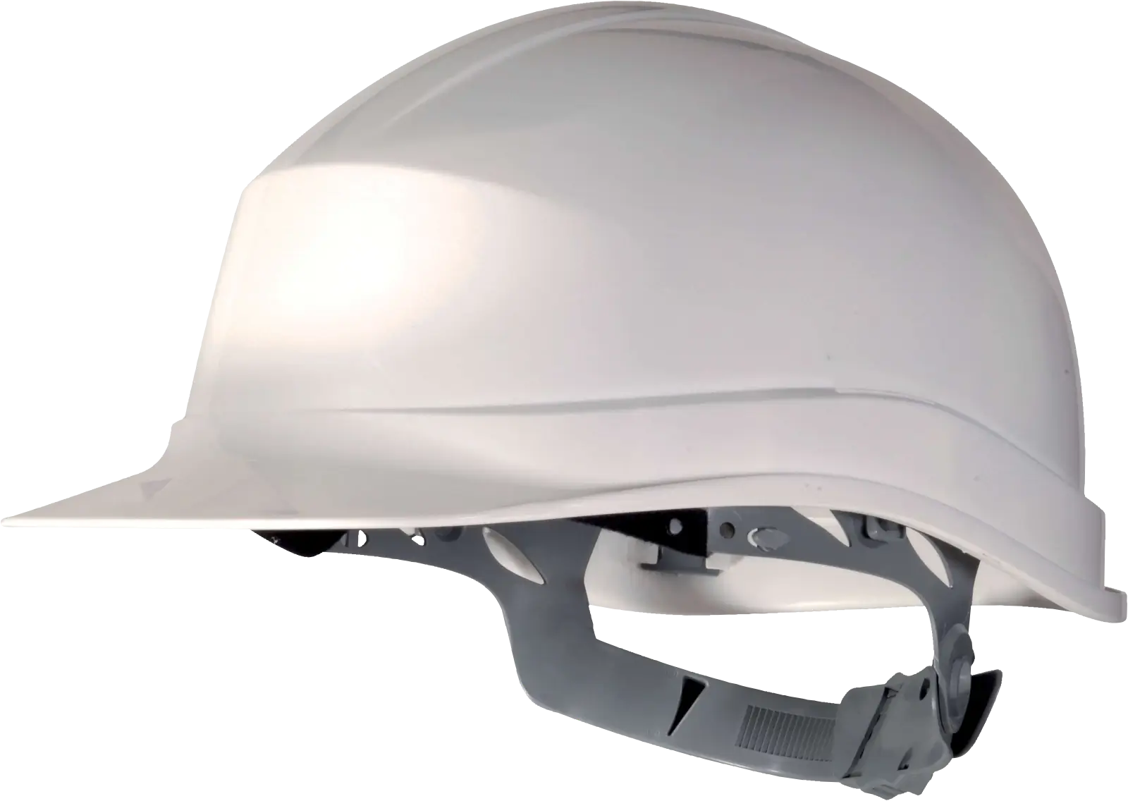Casco dieléctrico Delta Plus ZIRCON 1 blanco con visera, arnés interior y ajuste posterior.