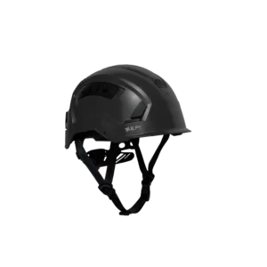 Casco Rescate EPI CA-G-D33 negro con barboquejo y sistema de ventilación