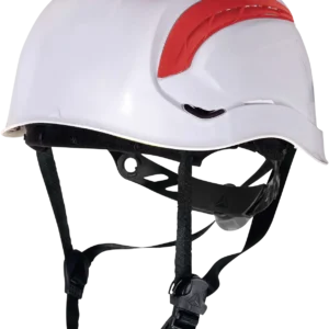 Casco ventilado para alturas Delta Plus GRANITE WIND blanco con barboquejo de tres puntos