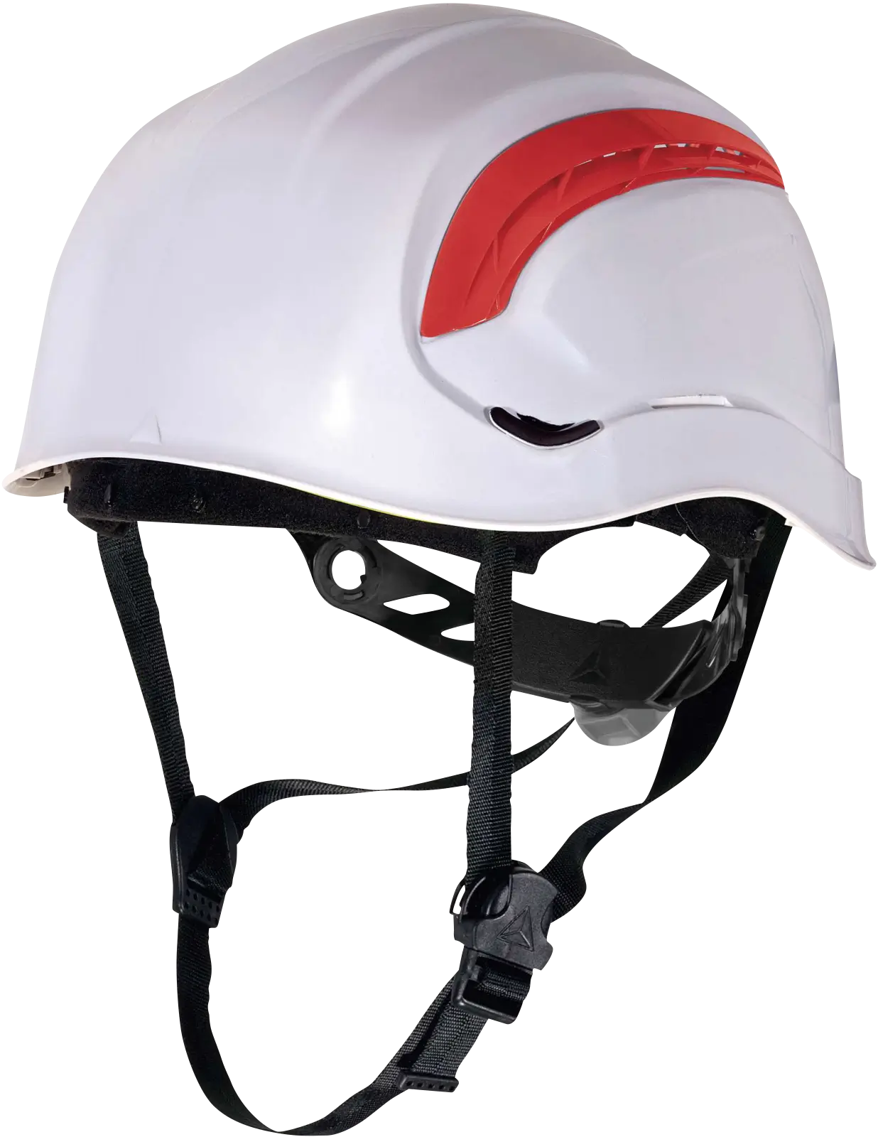 Casco ventilado para alturas Delta Plus GRANITE WIND blanco con barboquejo de tres puntos