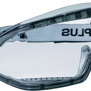 Gafas panorámicas de seguridad GALERAS CLEAR con lente transparente, montura envolvente y banda elástica ajustable.