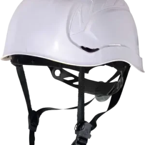 Casco dieléctrico para alturas Delta Plus GRANITE PEAK blanco con barbuquejo ajustable