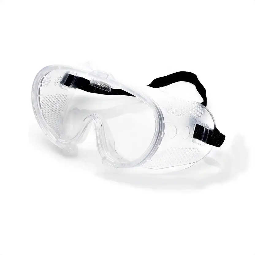 Monogafa seguridad lente claro BOREAS con ventilación lateral y banda elástica ajustable