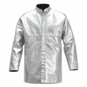 Chaqueta aluminizada calor radiante Delta Plus ALUVES19A en vista frontal para protección térmica industrial.