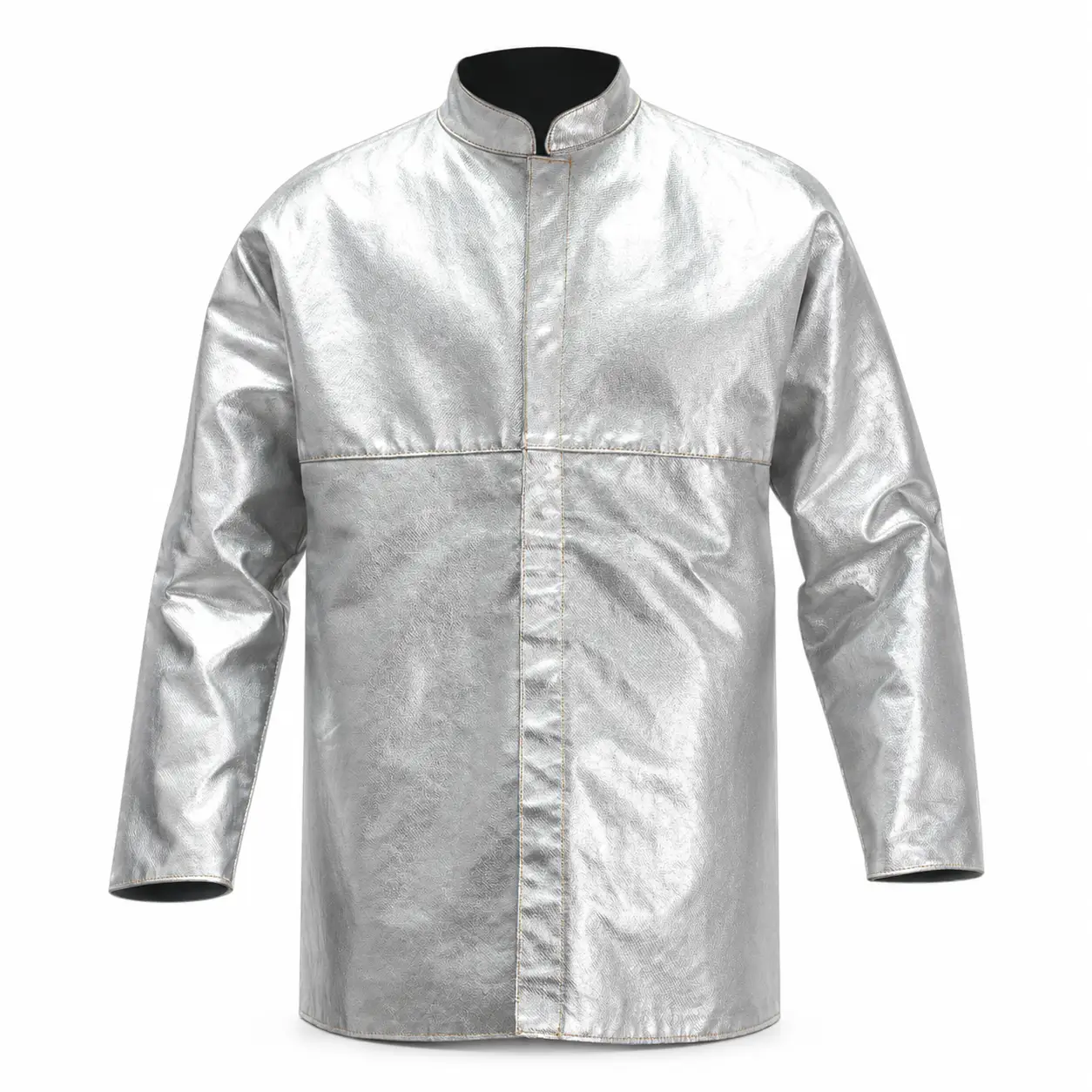 Chaqueta aluminizada calor radiante Delta Plus ALUVES19A en vista frontal para protección térmica industrial.