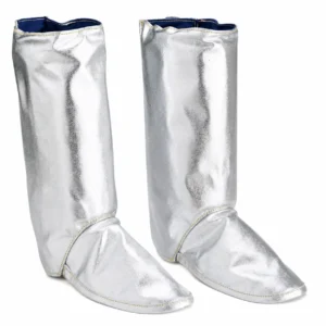 Par de polainas aluminizadas altas temperaturas Delta Plus ALUGUE19A con cobertura de pierna y empeine.