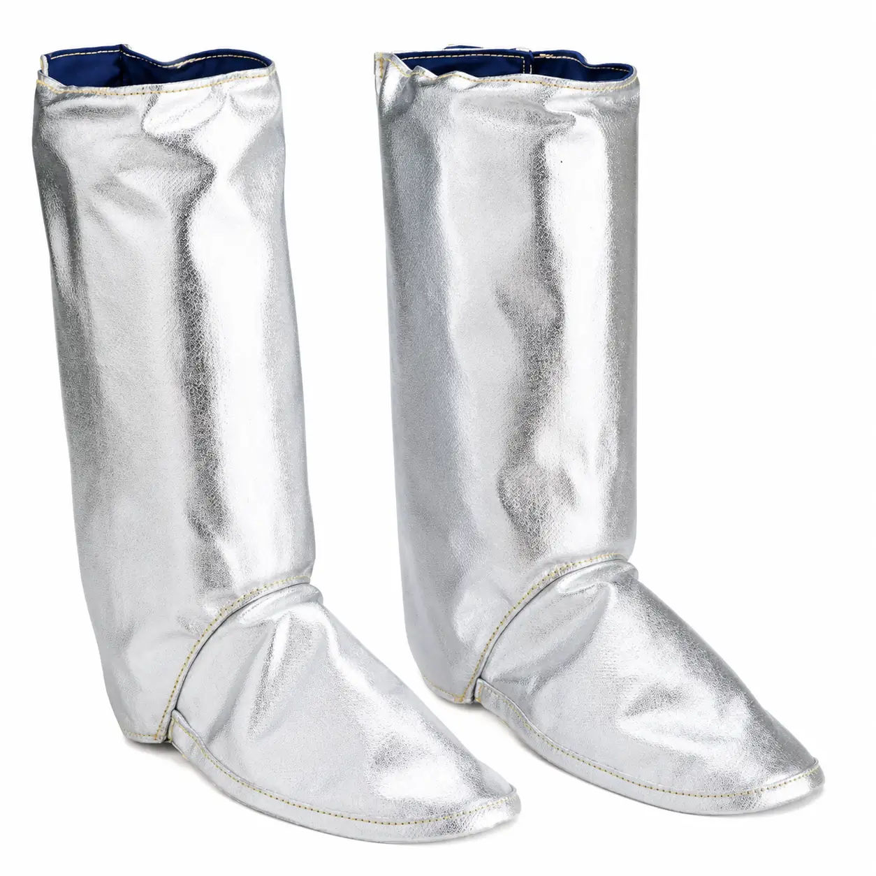 Par de polainas aluminizadas altas temperaturas Delta Plus ALUGUE19A con cobertura de pierna y empeine.